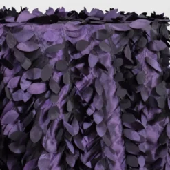 Leaf Hanging Taffeta Table Linen in Raisin