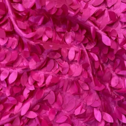 Leaf Hanging Taffeta Table Linen in Fuchsia