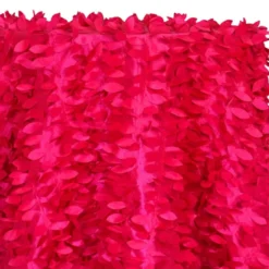 Leaf Hanging Taffeta Table Linen in Fuchsia