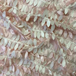Leaf Hanging Taffeta Table Runner in Blush Mix
