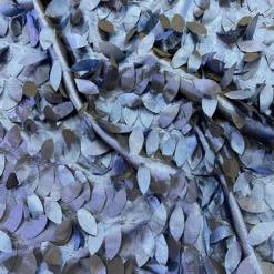 Leaf Hanging Taffeta Table Runner in Navy