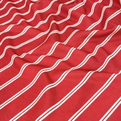 Lexington Stripe (Slub Print) Table Napkin in Red