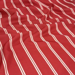 Lexington Stripe (Slub Print) Table Napkin in Red