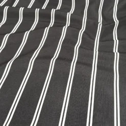 Lexington Stripe (Slub Print) Table Linen in Black