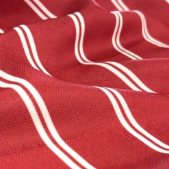 Lexington Stripe (Slub Print) Table Linen in Red