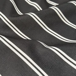 Lexington Stripe (Slub Print) Table Runner in Black
