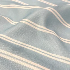 Lexington Stripe (Slub Print) Table Runner in Lt Blue