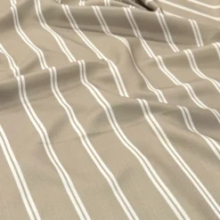 Lexington Stripe (Slub Print) Table Runner in Taupe
