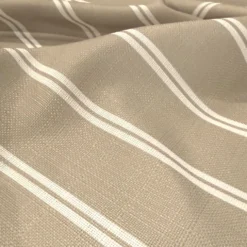 Lexington Stripe (Slub Print) Table Runner in Taupe