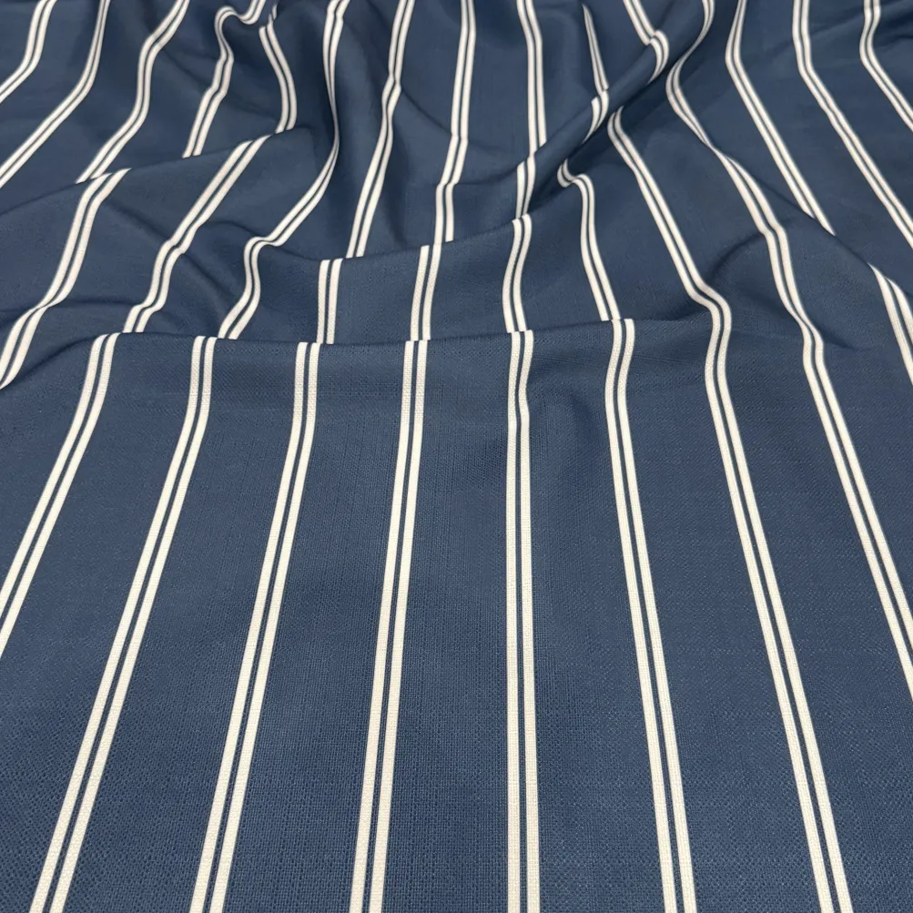 Lexington Stripe (Slub Print) Table Napkin in Navy