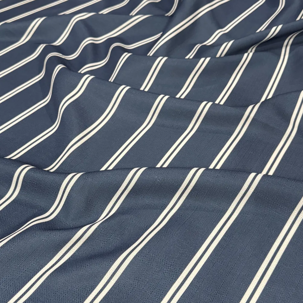 Lexington Stripe (Slub Print) Table Napkin in Navy