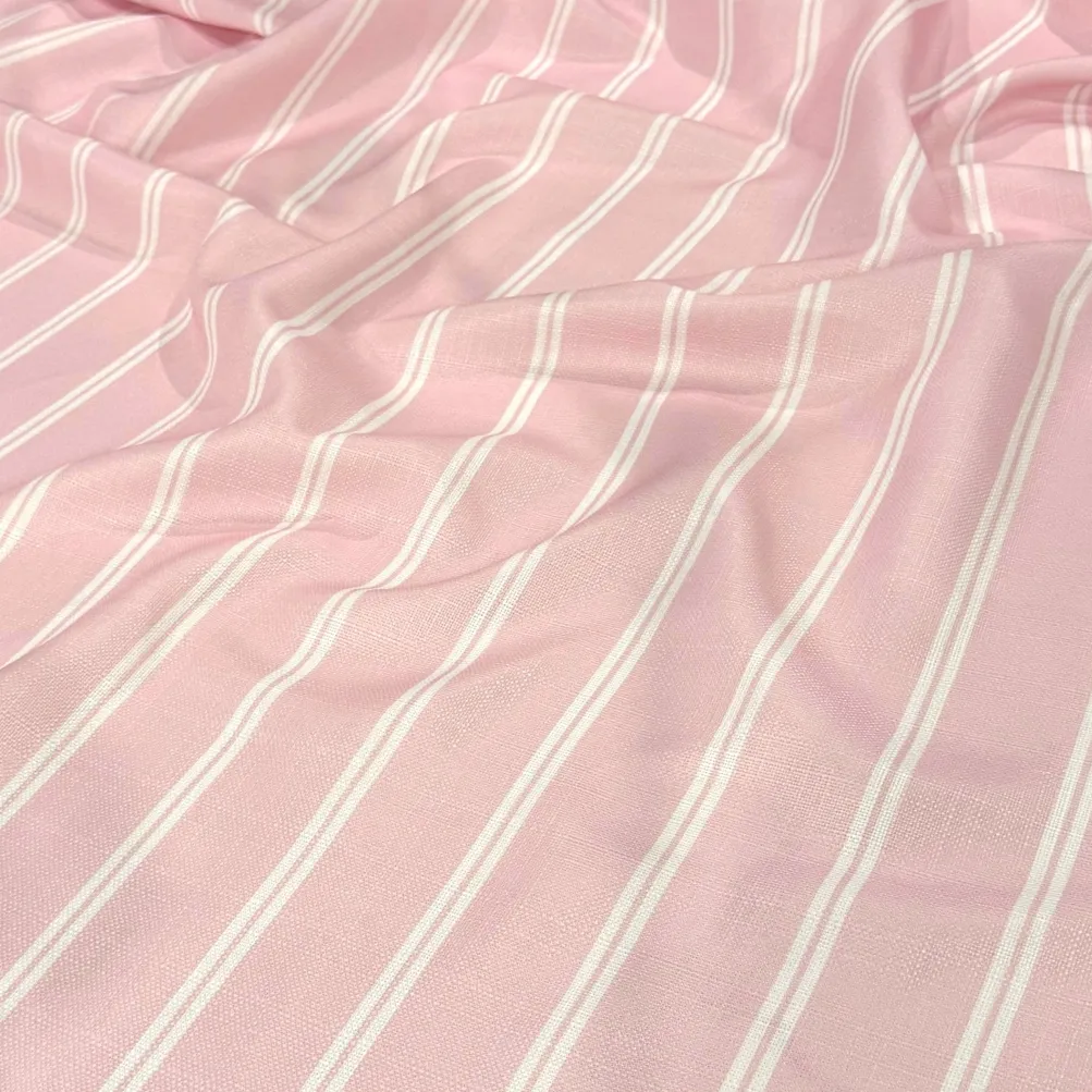 Lexington Stripe (Slub Print) Table Napkin in Pink