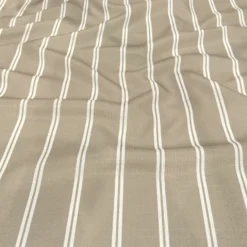 Lexington Stripe (Slub Print) Table Napkin in Taupe