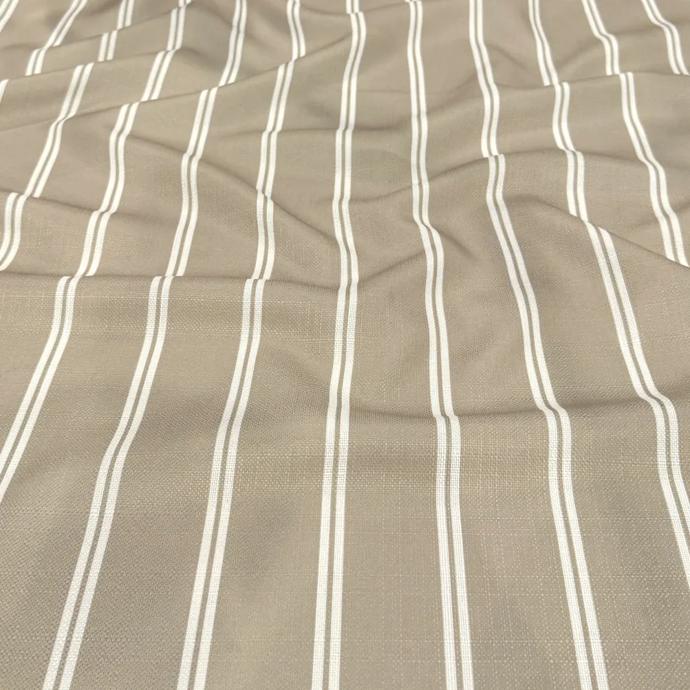 Lexington Stripe (Slub Print) Table Napkin in Taupe