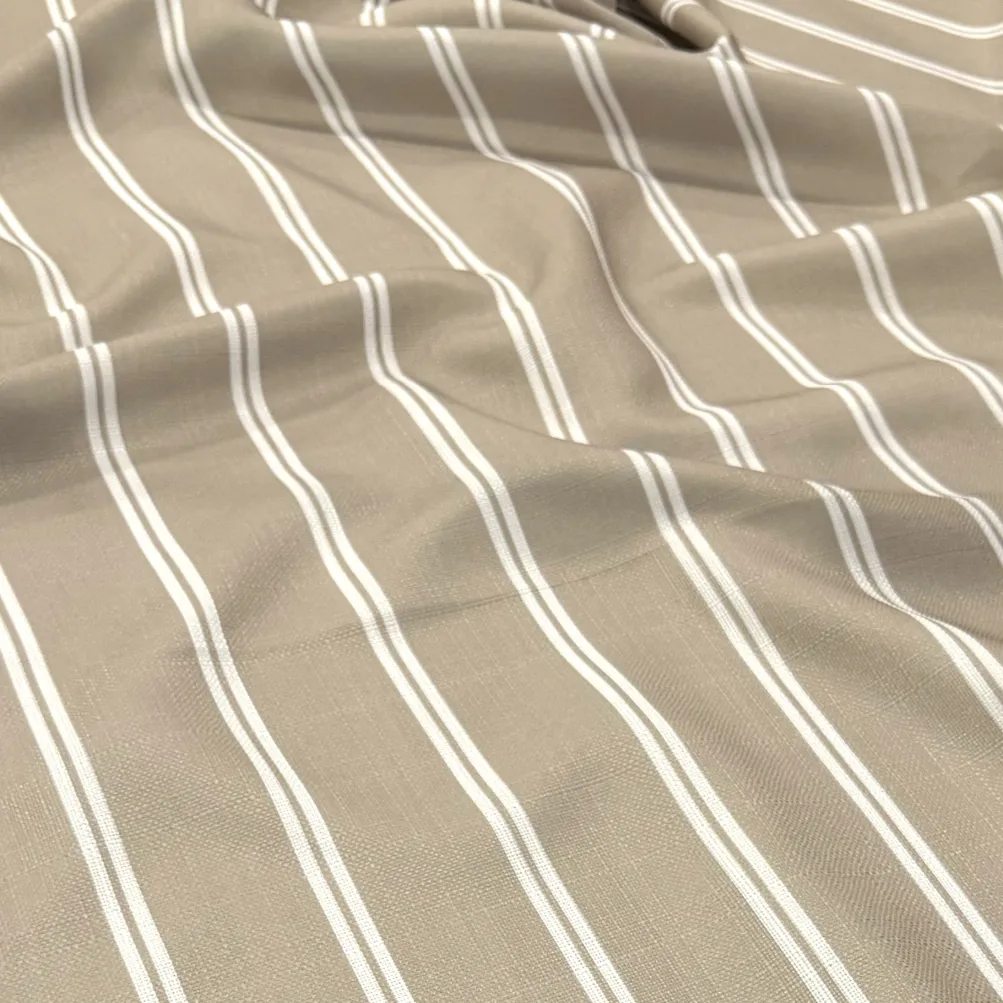Lexington Stripe (Slub Print) Table Napkin in Taupe