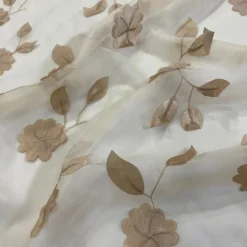 Lily Petal Table Linen in Champagne
