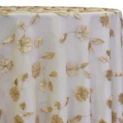 Lily Petal Table Linen in Champagne