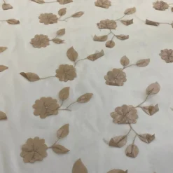 Lily Petal Table Linen in Champagne