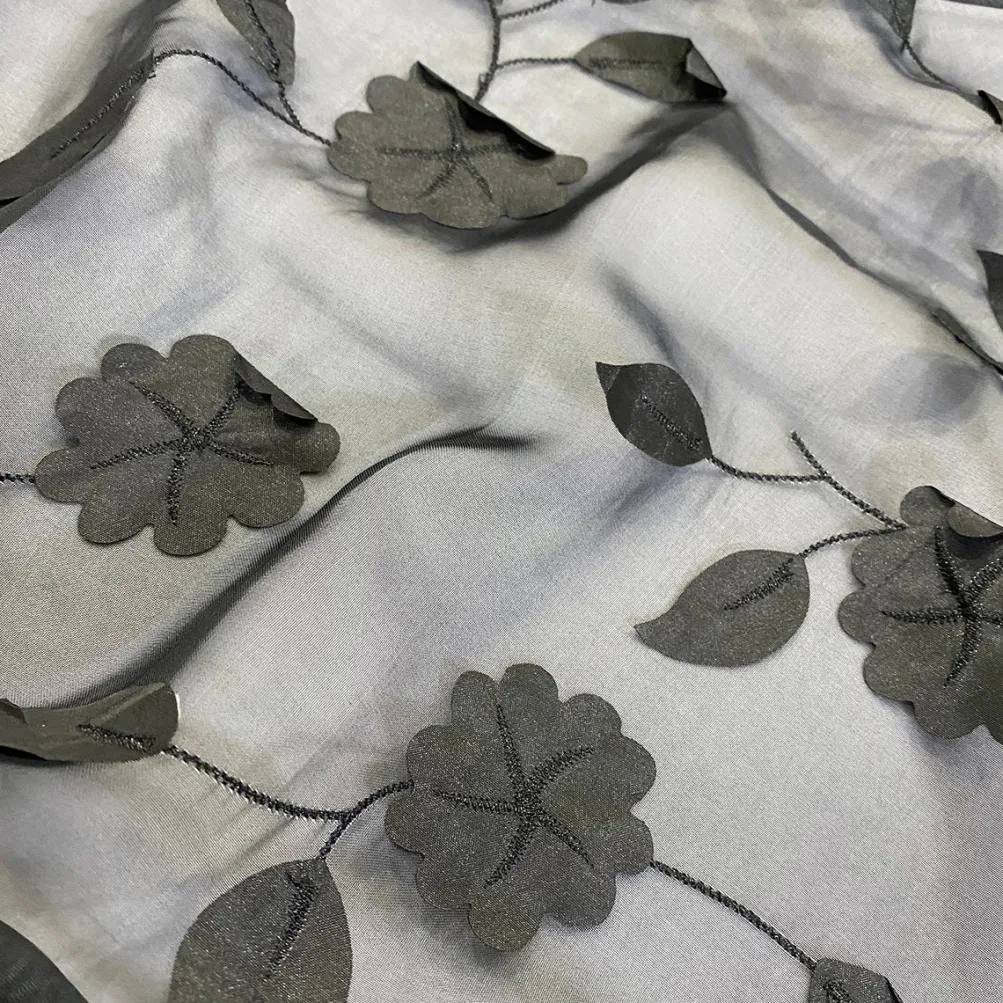 Lily Petal Table Runner in Black