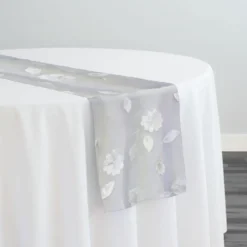 Lily Petal Table Runner in White