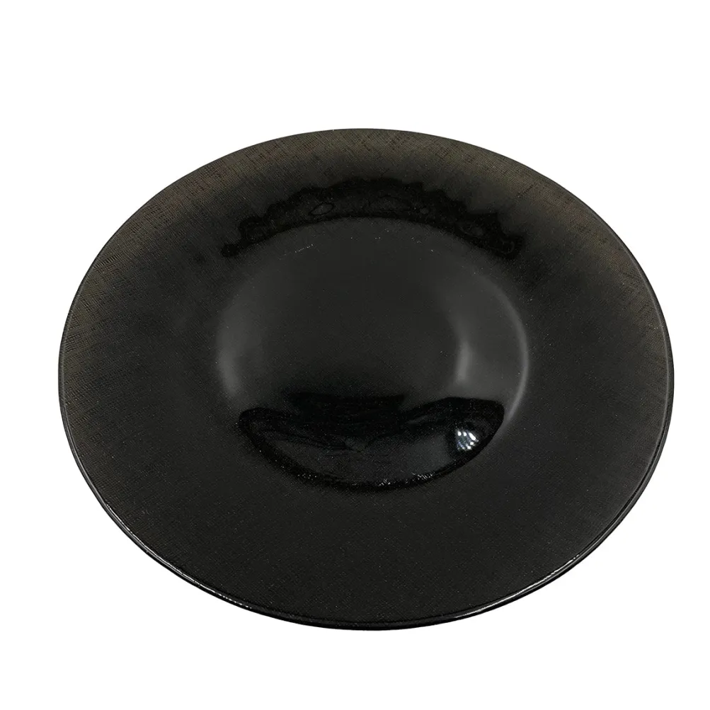 Linen - Glass Charger Plate in Black (Item # 0236)