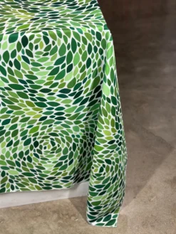 Locus Leaf (Poly Print) Table Linen in Green