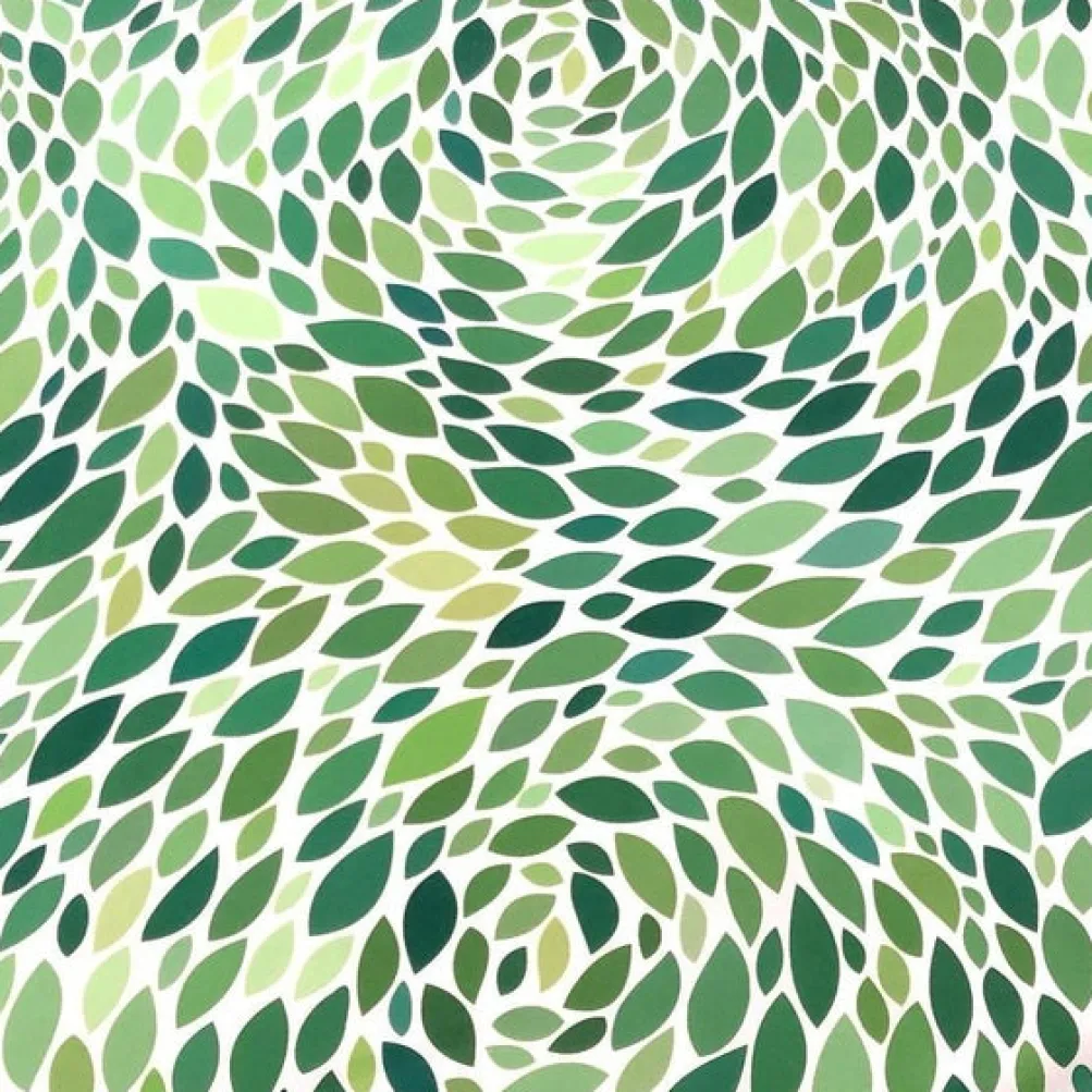 Locus Leaf (Poly Print) Table Linen in Green