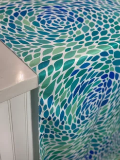 Locus Leaf (Poly Print) Table Linen in Blue