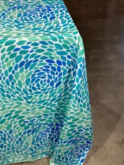 Locus Leaf (Poly Print) Table Linen in Blue
