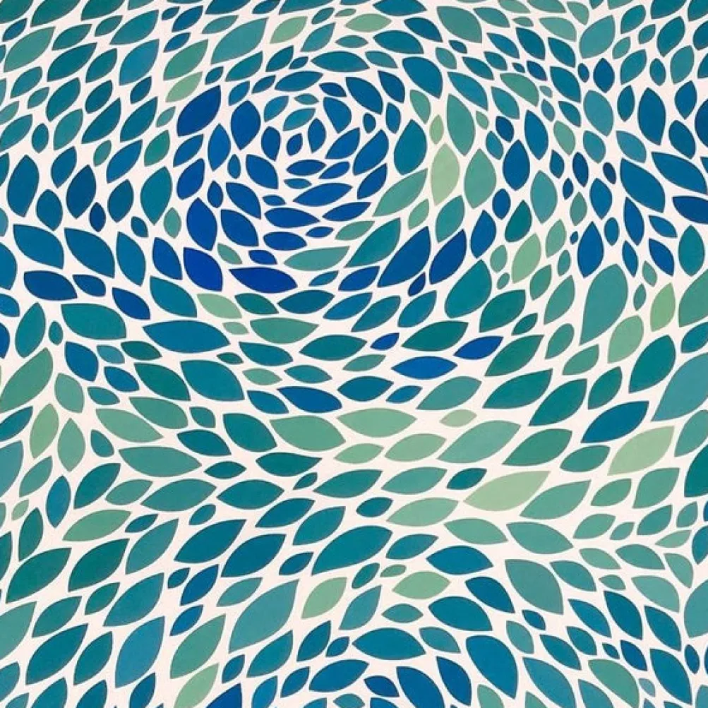 Locus Leaf (Poly Print) Table Linen in Blue