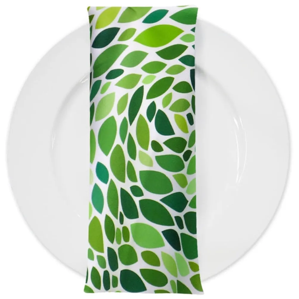 Locus Leaf (Poly Print) Table Napkin in Green