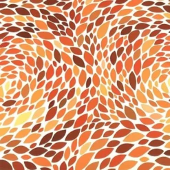 Locus Leaf (Poly Print) Table Runner in Orange