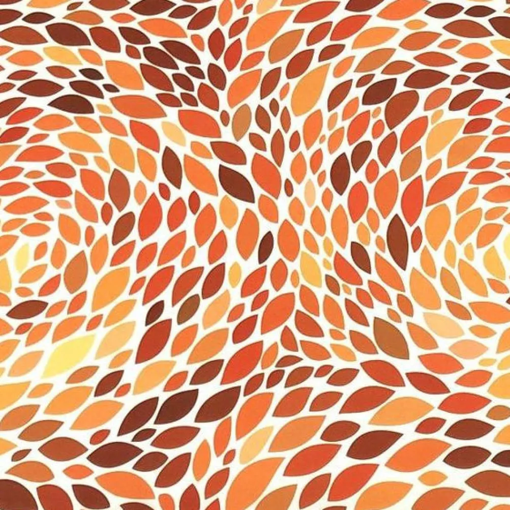 Locus Leaf (Poly Print) Table Runner in Orange