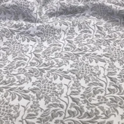 Lucia Jacquard Table Linen in Silver