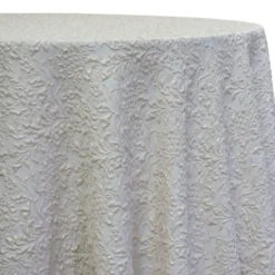 Lucia Jacquard Table Linen in Ivory