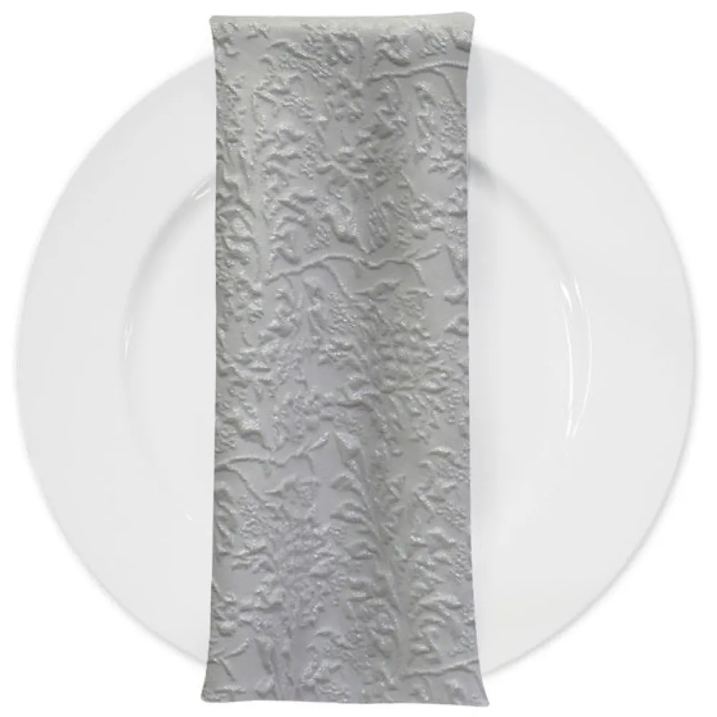 Lucia Jacquard Table Napkin in White