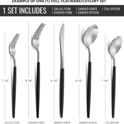 Luna Modero Flatware/Cutlery in Silver/White