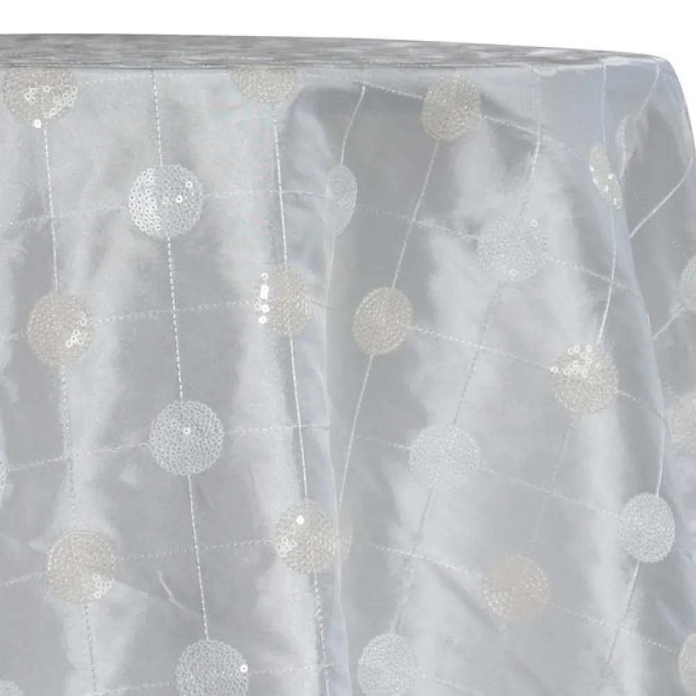 Luna Sequins Taffeta Table Linen in Ivory