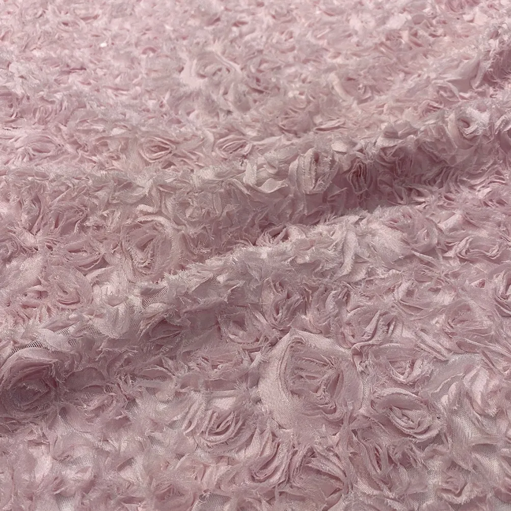 Lush Chiffon (w/ Poly Lining) Table Napkin in Blush