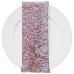 Lush Chiffon (w/ Poly Lining) Table Napkin in Blush