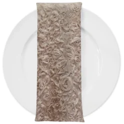 Lush Chiffon (w/ Poly Lining) Table Napkin in Champagne