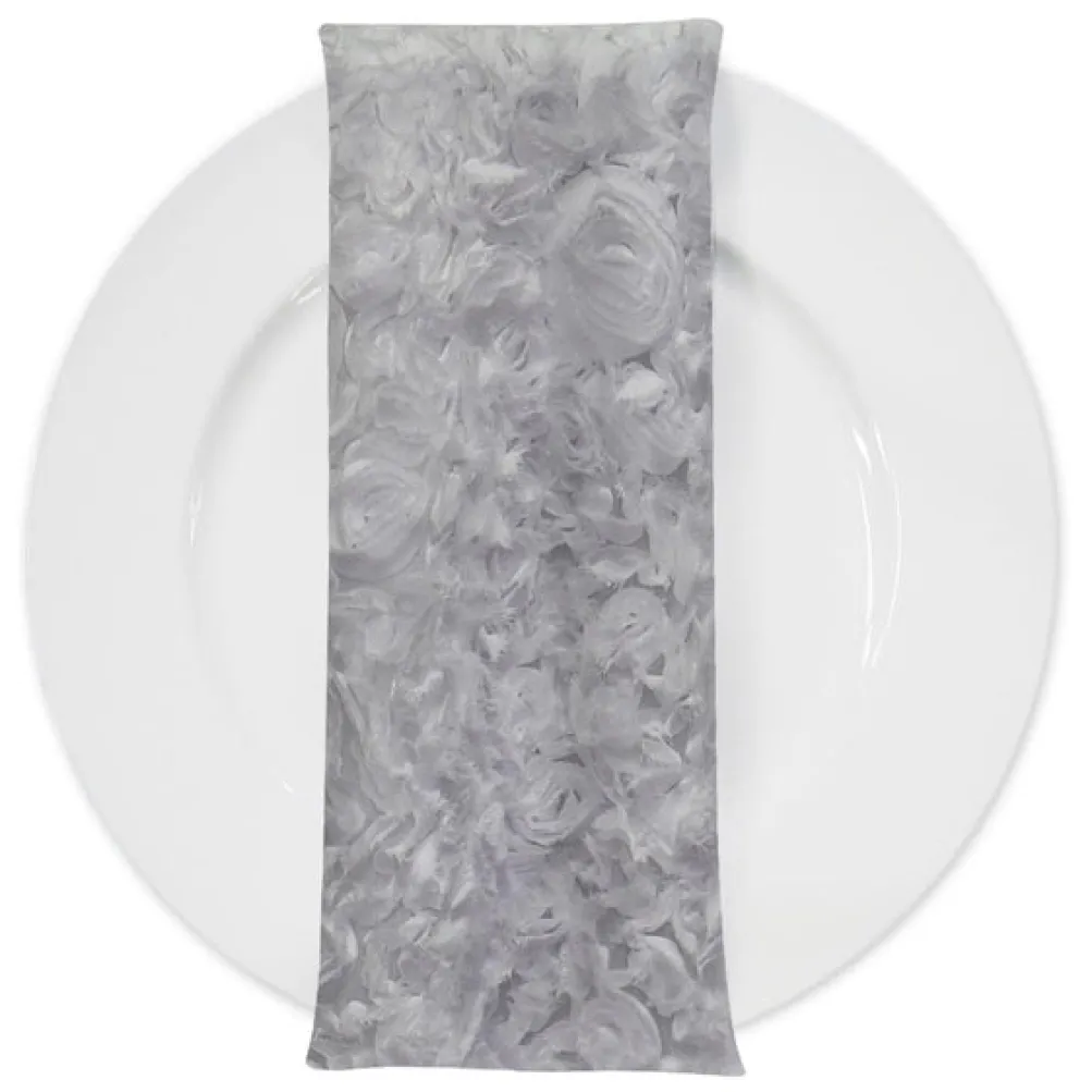 Lush Chiffon (w/ Poly Lining) Table Napkin in White