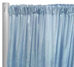Lush Velvet Drapery Panel in Baby Blue