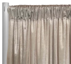 Lush Velvet Drapery Panel in Champagne