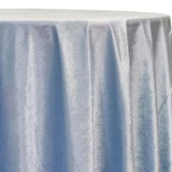 Lush Velvet Table Linen in Baby Blue