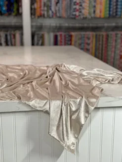 Lush Velvet Table Linen in Bone