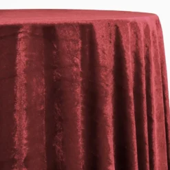 Lush Velvet Table Linen in Burgundy
