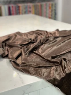 Lush Velvet Table Linen in Chocolate