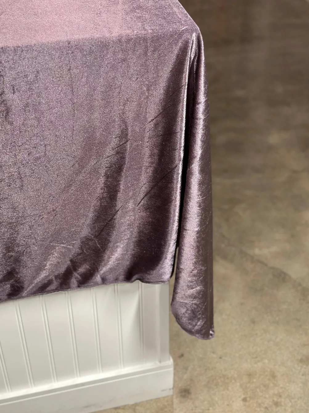 Lush Velvet Table Linen in Heather