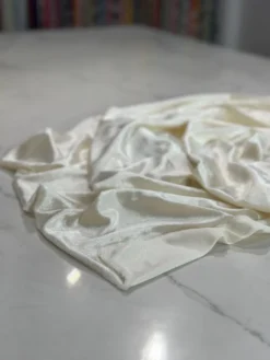 Lush Velvet Table Linen in Ivory